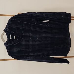 Sonoma Men's Black Plaid Dress Shirt